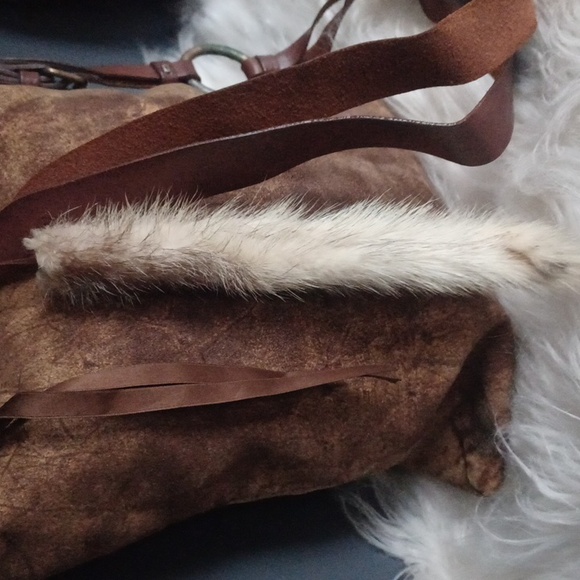 Leather  boho Fina Firenze  crossbody - Picture 2 of 16